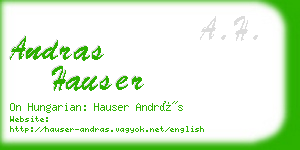 andras hauser business card